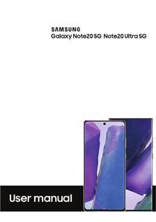 Samsung Galaxy Note 20 Ultra 5G manual. Smartphone Instructions.